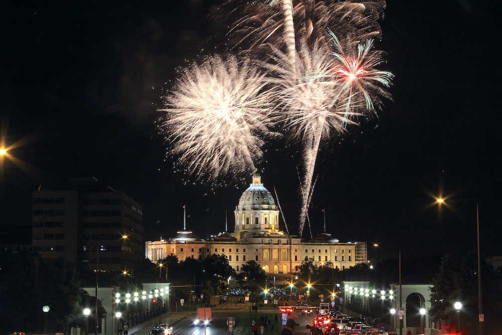 fireworks over the capitol