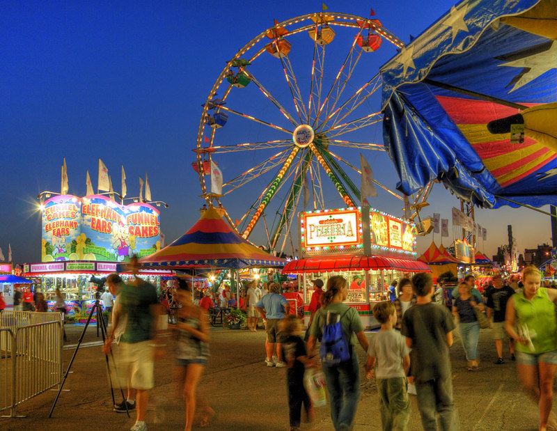 The Midway at night